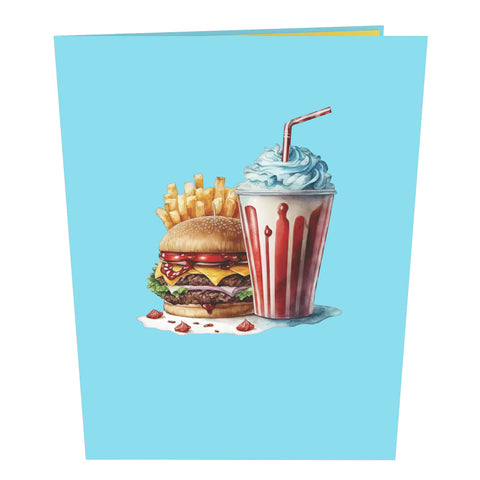 Burger Pop Up Card