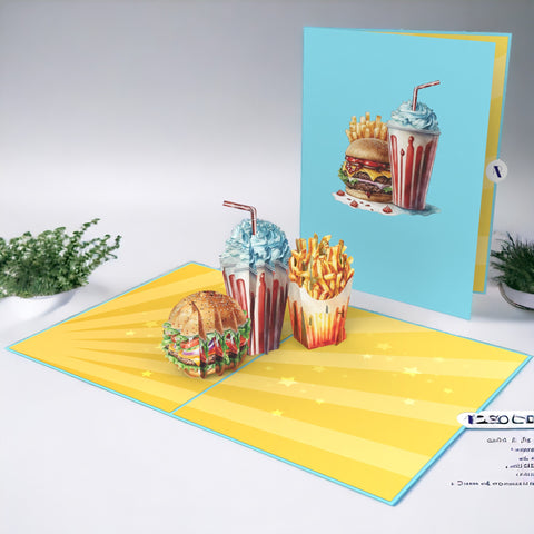 Burger Pop Up Card