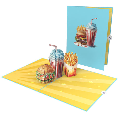 Burger Pop Up Card