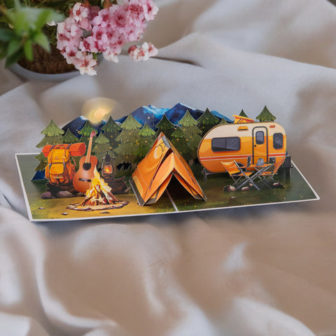 Night Camper Pop Up Card