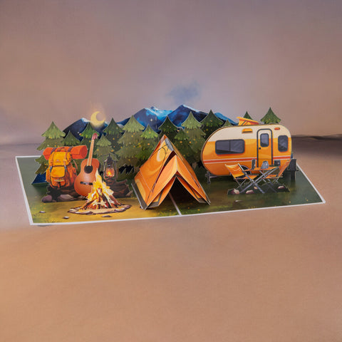 Night Camper Pop Up Card