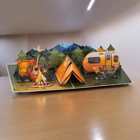 Night Camper Pop Up Card