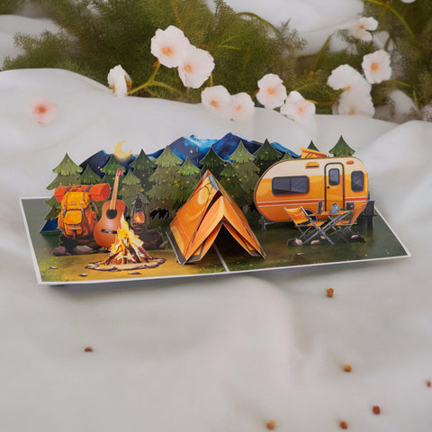 Night Camper Pop Up Card