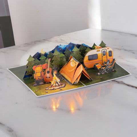 Night Camper Pop Up Card