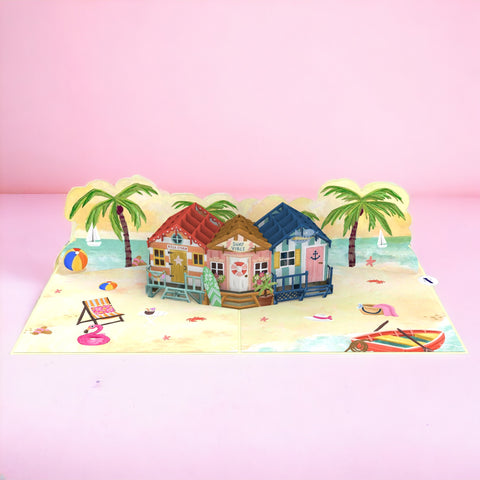 Beach House Pop Up Card