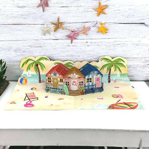 Beach House Pop Up Card