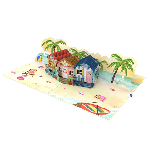 Beach House Pop Up Card