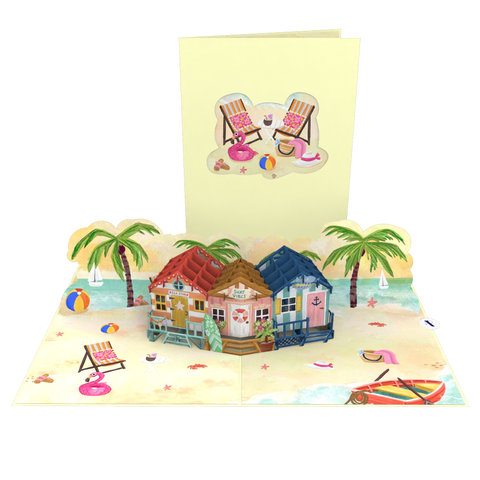 Beach House Pop Up Card