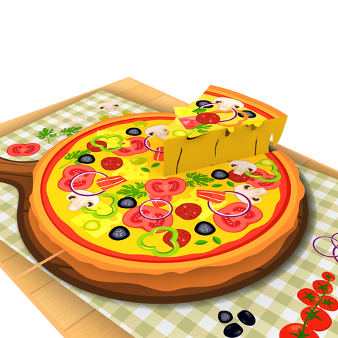 Pizza Pop Up Card