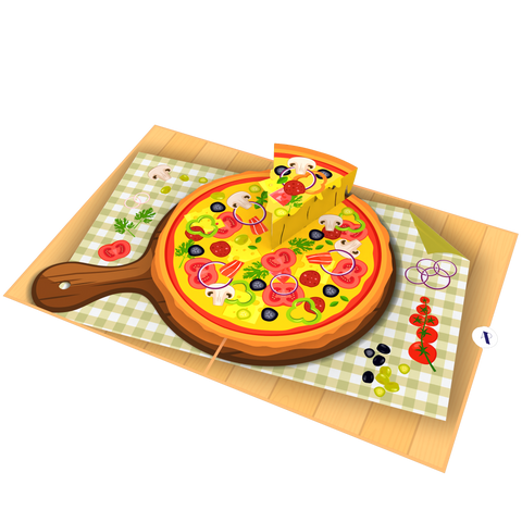 Pizza Pop Up Card