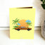 Classic Car On Beach Pop Up Card
