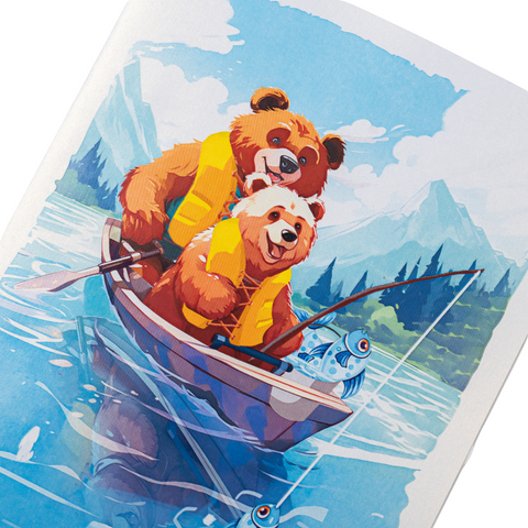 Bear Fishing Pop Up Card