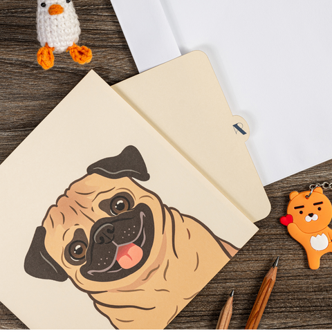 Pug Pop Up Card