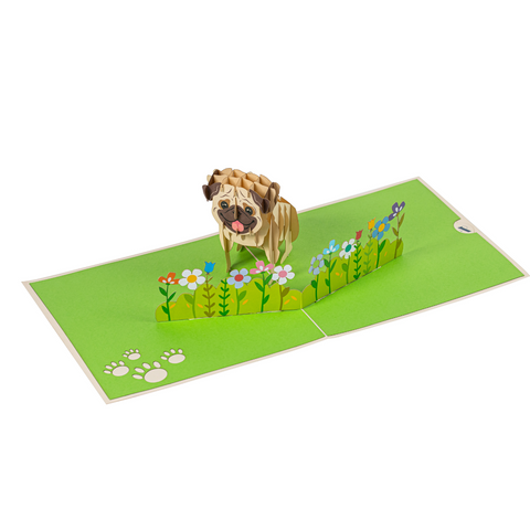 Pug Pop Up Card