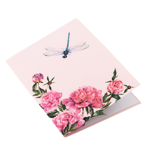 Dragonfly and Peony Pop Up Card