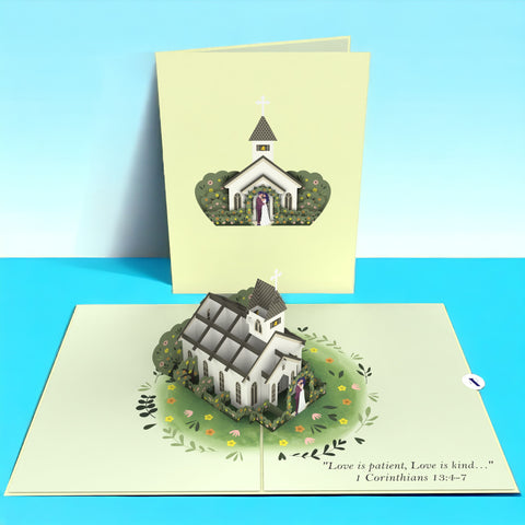 Church Wedding Card - Religious Wedding Card 3D