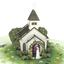 Church Wedding Card - Religious Wedding Card 3D