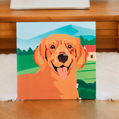 Classic Golden Retriever Pop Up Card