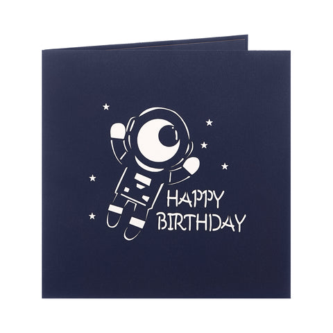 Spaceman Birthday Pop Up Card