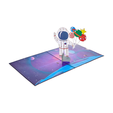 Spaceman Birthday Pop Up Card