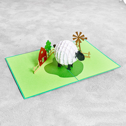 Sheep Pop Up Card