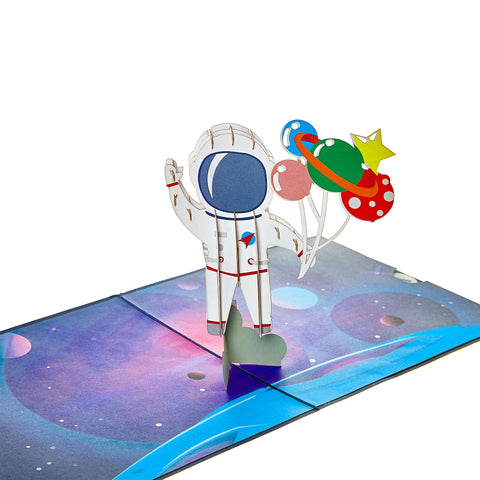 Spaceman Birthday Pop Up Card