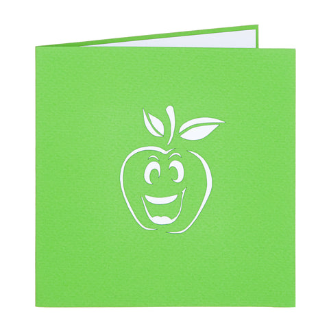 Fresh Red Apple Pop Up Card