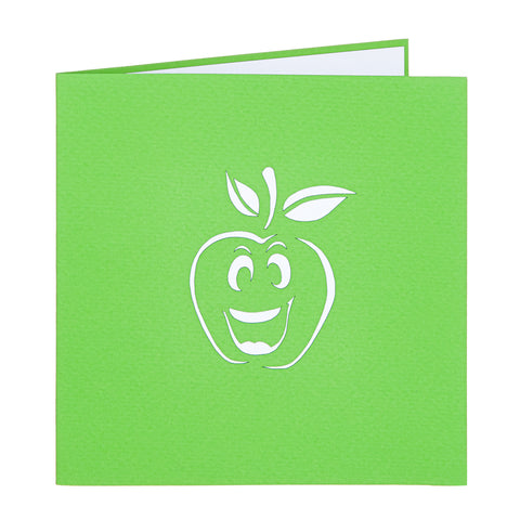 Fresh Red Apple Pop Up Card