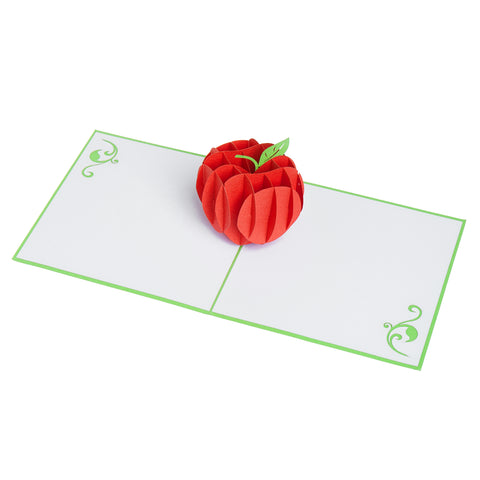 Fresh Red Apple Pop Up Card