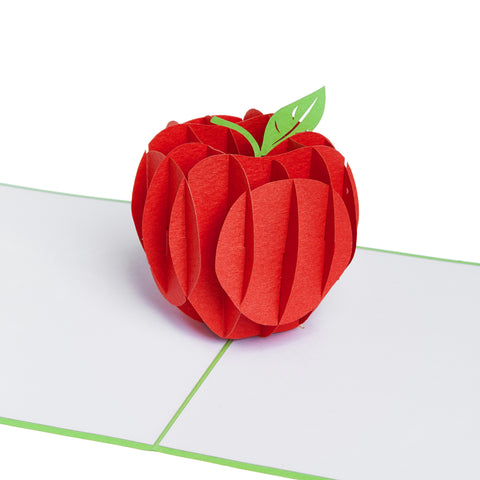 Fresh Red Apple Pop Up Card