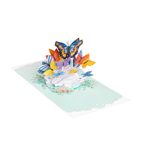 Multi Color Butterfly Pop Up Card