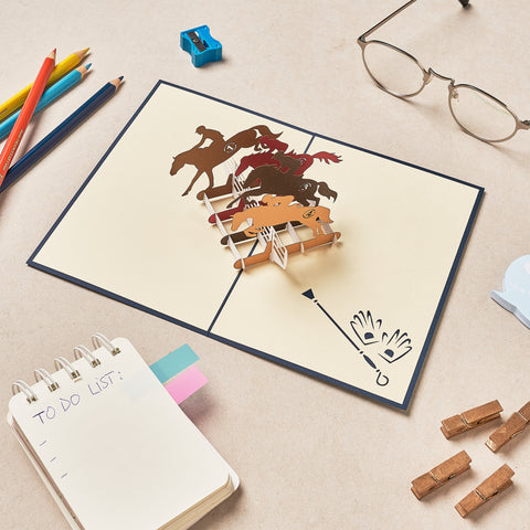 Horse Racing Pop Up Card