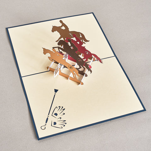 Horse Racing Pop Up Card