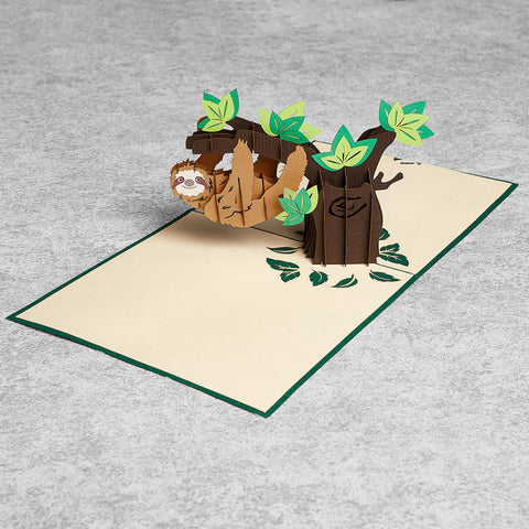 Sloth Pop Up Card