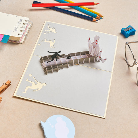 Bowling Pop Up Card