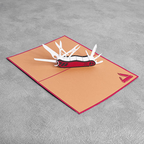 Pocket Knife Pop Up Card