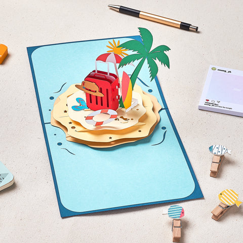 Island Ocean Pop Up Card