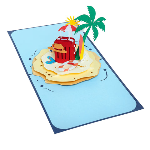 Island Ocean Pop Up Card