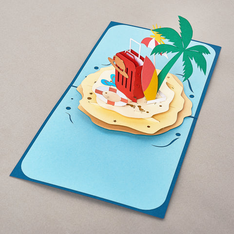 Island Ocean Pop Up Card