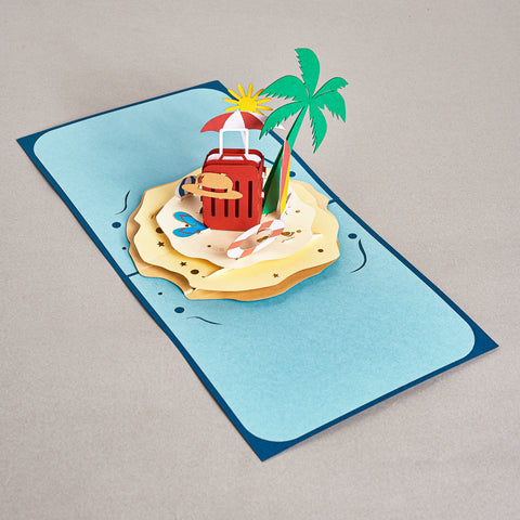 Island Ocean Pop Up Card