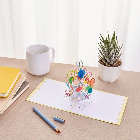 Congratulations Pop Up Card - BalloonsCard