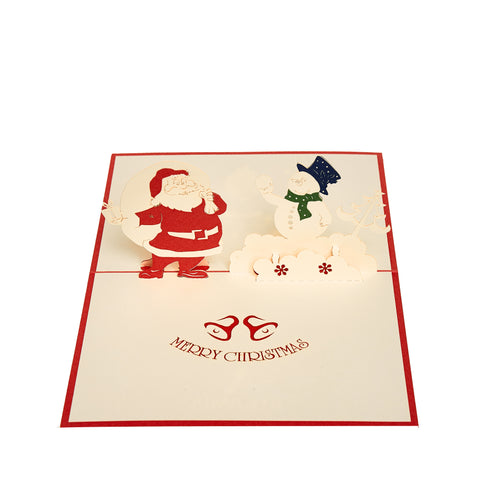 Santa & Snowman Christmas  Card (pack of 10)