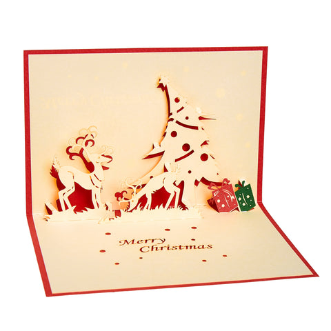 Premium 3D Christmas Greeting Card (4pk)