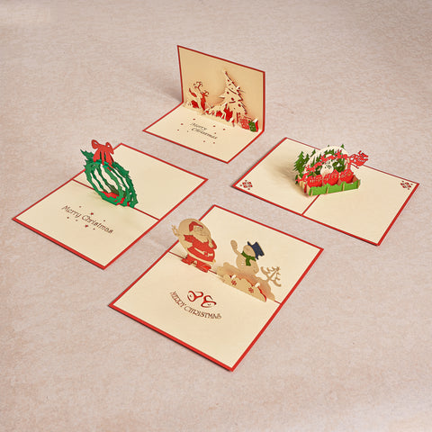 Premium 3D Christmas Greeting Card (4pk)