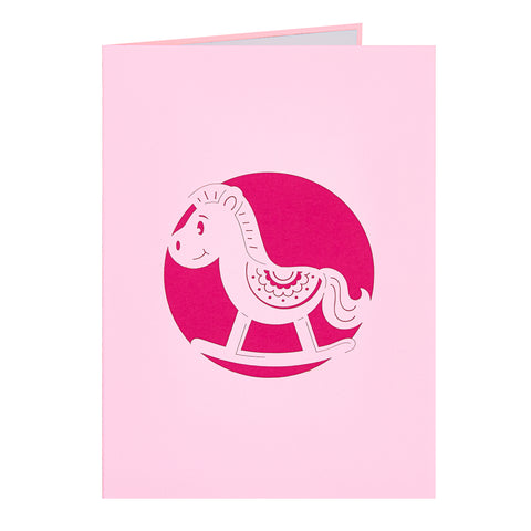 Baby Girl Shower Pop Up Card - Pink