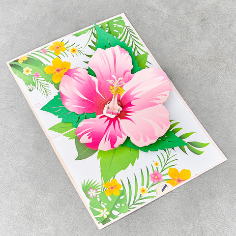 Hibiscus Pop Up Card