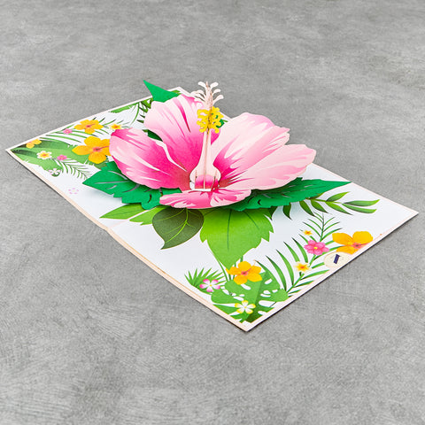 Hibiscus Pop Up Card