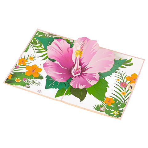 Hibiscus Pop Up Card