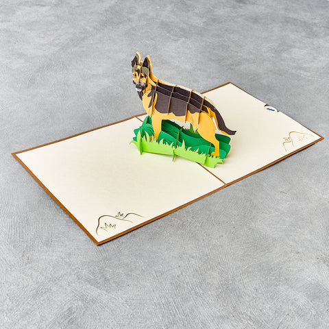 German Shepherd Pop Up Card