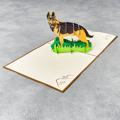 German Shepherd Pop Up Card